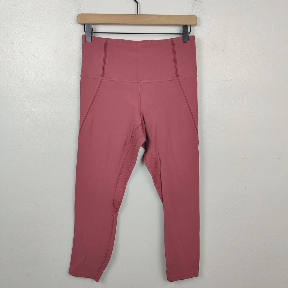 Lululemon Nulu Mesh Panels High-Rise Tight 25" Womens 8 Mulled Wine FLAWED READ